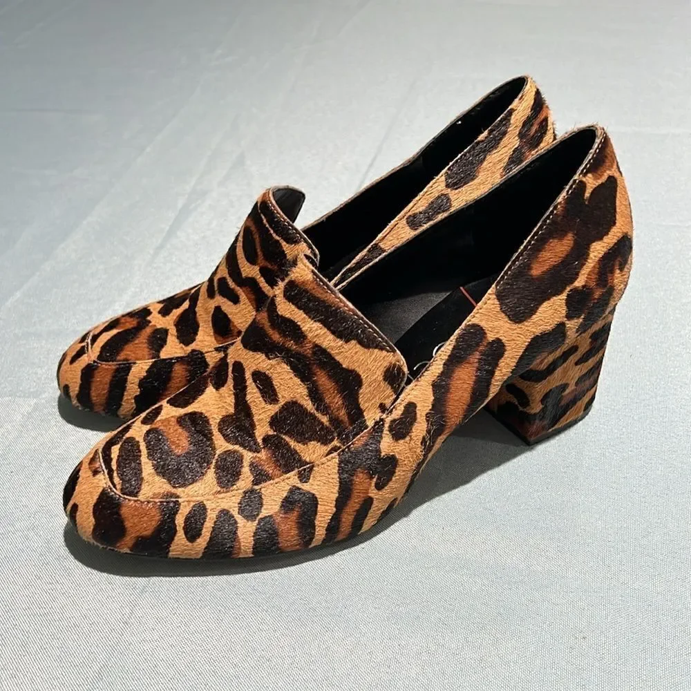 NEW Sole Society So-Marian Leopard Chunky Heels‎ 6.5 B38